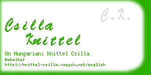 csilla knittel business card
